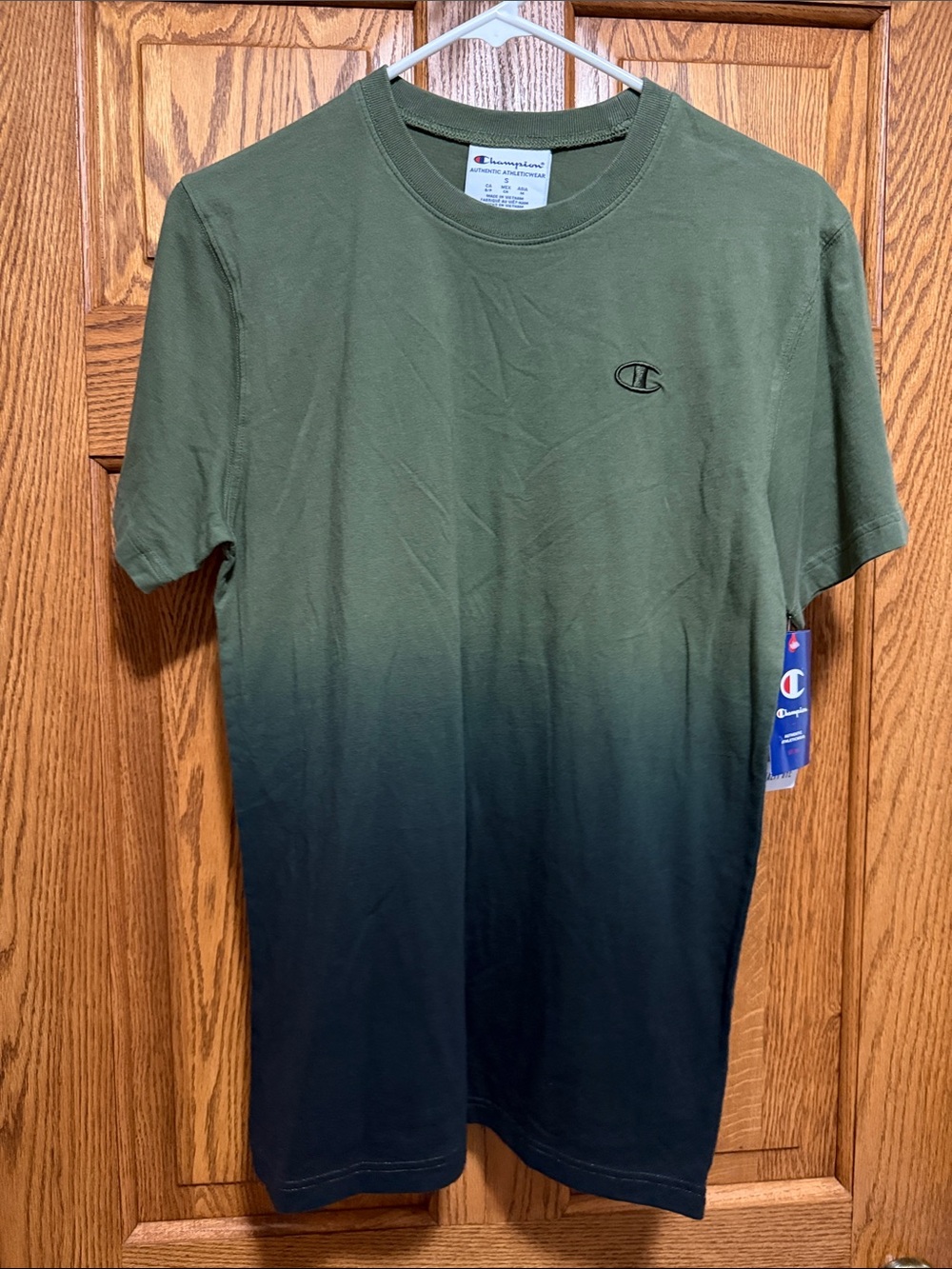 Champion Olive-to-Black Ombre Crewneck T-Shirt